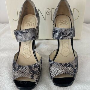 Joan & David Snakeskin Platform Sandals
